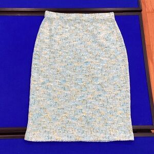 St. John Collection Elegant Blue Tweed Knit Skirt